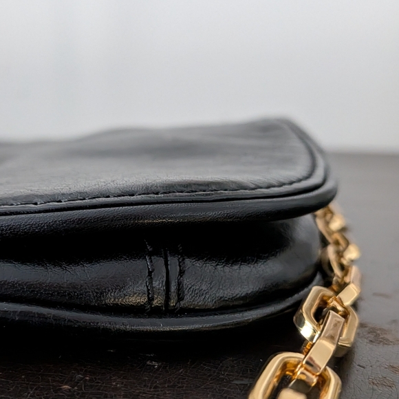Tory Burch Reva Foldover Crossbody - Black/Gold - Picture 8 of 14